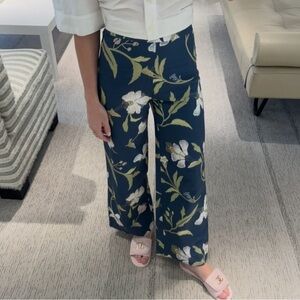 Elegant Floral Wide-Leg Pants